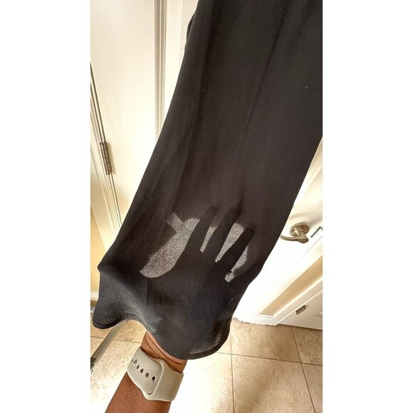 LOFT Black Tank Top Size SMALL See through Blouse Sleeveless Night Out - Picture 5 of 6